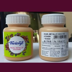 Fevicryl Pearl Metallic Colours - Gold 352 (100ml) - 1 Piece