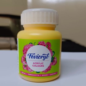 Fevicryl Pidilite Acrylic Painting Color (Golden Yellow, 100Ml)