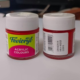 Fevicryl Acrylic Colours - Crimson Red 04 (15ml)