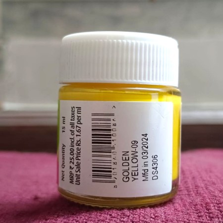 Fevicryl Acrylic Colours - Golden Yellow 09 (15ml)