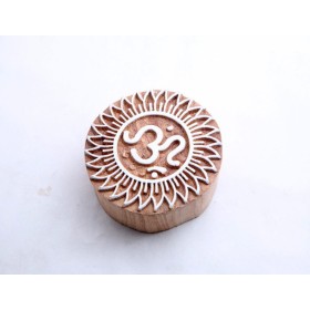 Beautiful OM written wooden block for fabric printing