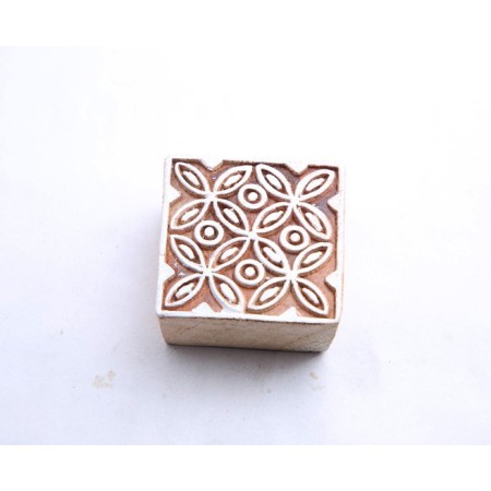 Square wooden block for fabric printing