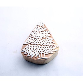 christmas tree wooden block for fabric printing