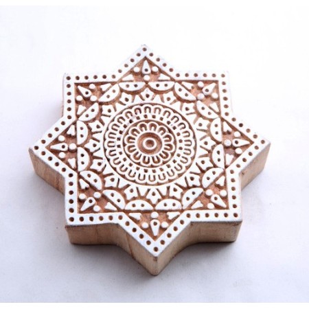 Big size star wooden block for fabric printing