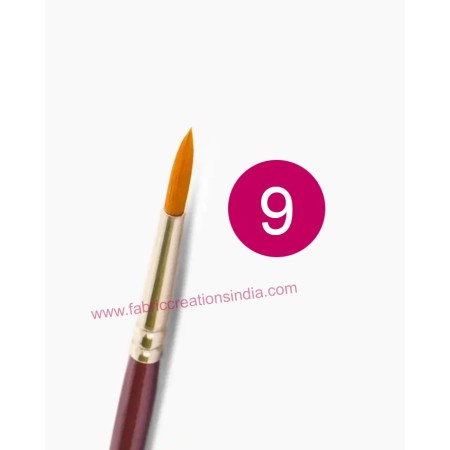 Camel Synthetic Gold Round Brush - Number 9