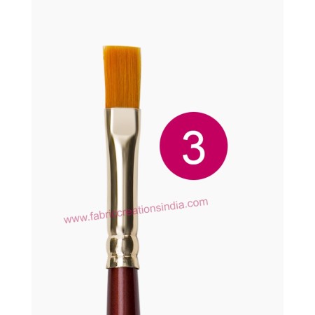 Camel Synthetic Gold Flat Brush Series - Number 3