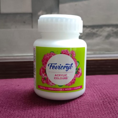 Fevicryl Pidilite Acrylic Painting Color - White 27 (100Ml)