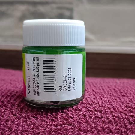 Fevicryl Acrylic Paint - Sap Green-21 (15 ml)