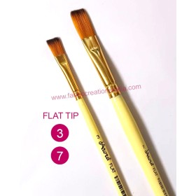 Arora Synthetic combo of 3 and 7 number flat Paint brushes for acrylic, water or poster color painting