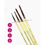 Arora Synthetic combo of 4 round Paint brushes for acrylic, water or poster color painting