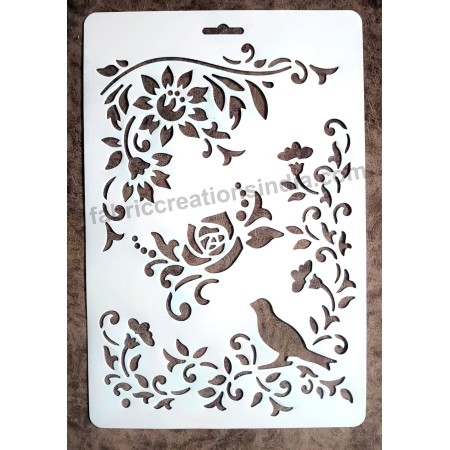 Floral stencil for painting - Size A4