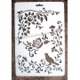 Floral stencil for painting - Size A4