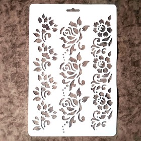 Floral stencil for painting - Size A4