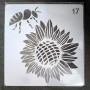 Floral stencil for painting - Size 6x6 inch