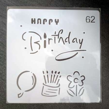 Floral stencil for painting - Size 6x6 inch