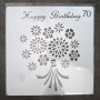 Floral stencil for painting - Size 6x6 inch