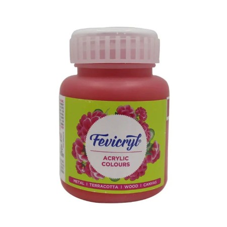 Fevicryl Acrylic Colours - Crimson Red 04 (100ml)
