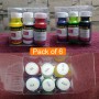 Pigment Acramins Dyes for Fabric Painting, Block & Screen Printing – 6 Colours Pack (30g each)