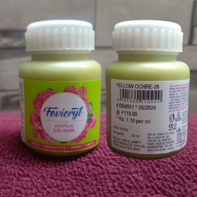Fevicryl Pidilite Acrylic Painting Color (Yellow Ochre 26, 100Ml)
