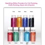 Foil painting & Resin Sparkling Glitter Powders Pack of 9 (240g Total) – Multi-Color Shimmer & Chamki for Art, Craft