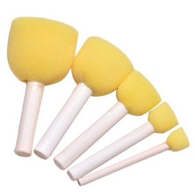 Foam Yellow Sponge Dabber Set Of 5 Pc