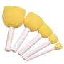 Foam Yellow Sponge Dabber Set Of 5 Pc