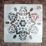 Floral stencil for painting - Size 6x6 inch