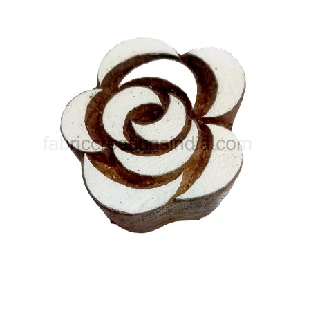Hand made rose block 2 inch - Wooden block for professional block printing