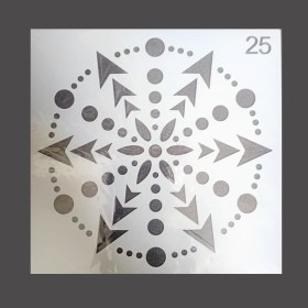 Floral stencil for painting - Size 6x6 inch