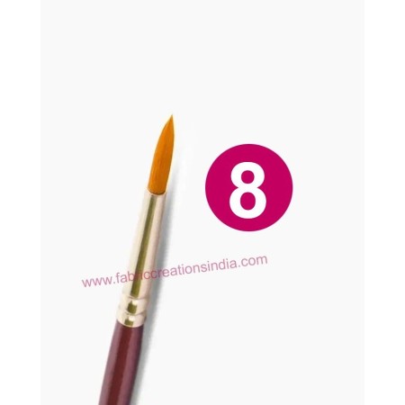 Camel Synthetic Gold Round Brush - Number 8