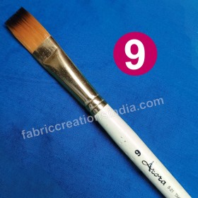 Arora Synthetic Flat 9 number Paint brush for acrylic, water or poster color painting