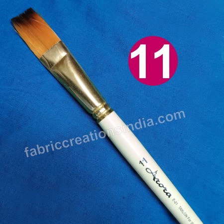 Arora Synthetic Flat 11 number Paint brush for acrylic, water or poster color painting