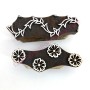 Hand made two colour border block, size 6 Inch long - Wooden block for professional block printing